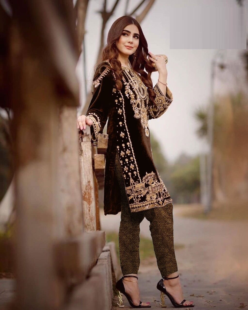 Laxuria Trendz 1173 Velvet Ethnic Wear Latest Top With Bottom Collection